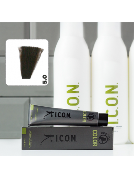Tinte ICON Color Castaño Claro 5.0 sin alcohol, amoníaco ni ppd